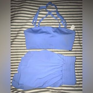 Paragon FeatherKnit High-Rise Trackshort + Reluna Infinity Bra Supercharged Sz M